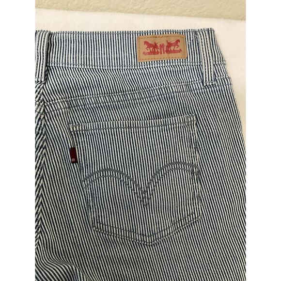 Levis 524 Jeans Women’s Railroad Strip Superlow Skinny Low Rise Stretch 28x32 - Picture 4 of 8